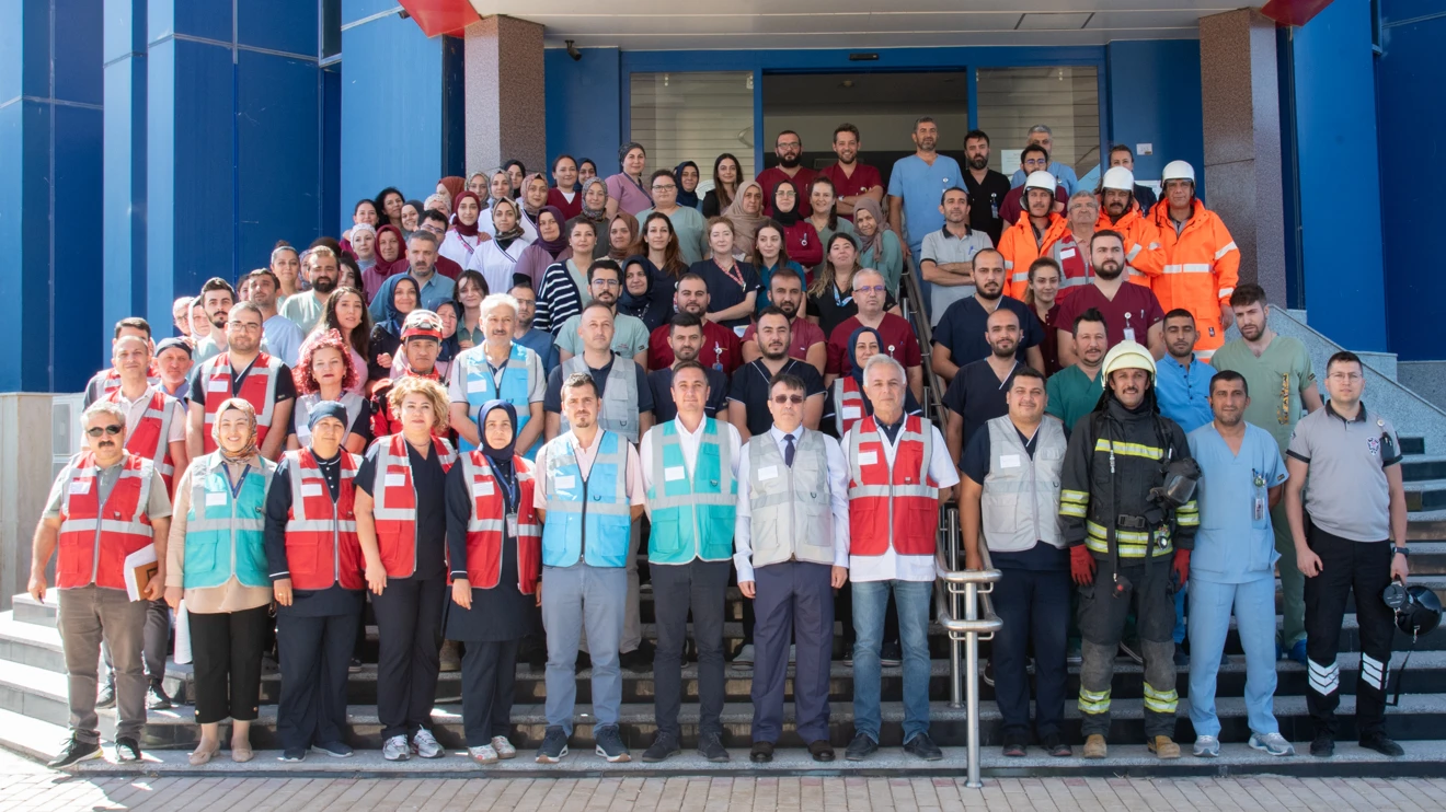 Selçuk Üniversitesi Tıp Fakültesi Hastanesinde yangın eğitimi ve tatbikatı